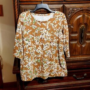 J Jill split hem 3/4 sleeve tunic PL